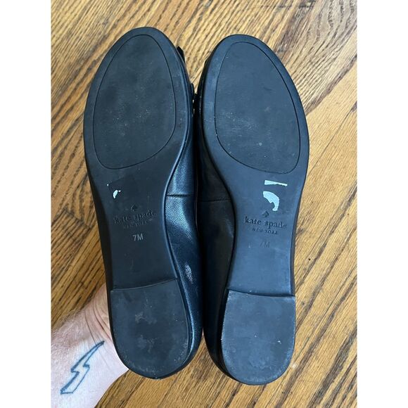 Kate Spade New York Black Horsebit Slip On Loafer Shoes Women's Size 7 - Picture 8 of 9